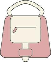 Illustration of Female Handbag Icon in Flat Style. vector