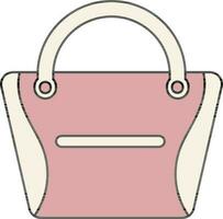 Female Modern Handbag Icon in Line Art. vector