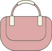 Illustration of Female Handbag or purse Icon in Line Art. vector