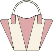 ilustración de mujer bolso icono en plano estilo. vector