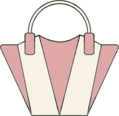 Illustration of women Handbag Icon in Flat Style.