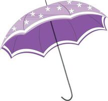 Beautiful purple and white umbrella. vector