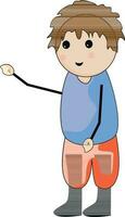 Cartoon character of a little boy. vector