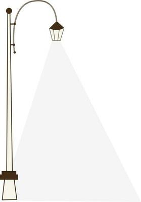 Flat street light icon.