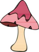 Agaric mushroom icon. vector