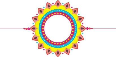 Decorated rakhi for Raksha Bandhan. vector