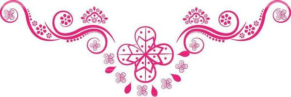 Beautiful pink floral design. vector