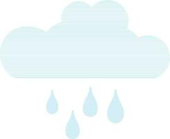 Cloud with rain drop. vector