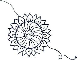 Flat illustration of a rakhi. vector