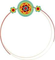 Flat illustration of a design rakhi. vector