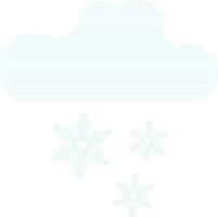 Cloud with snowflakes icon. vector