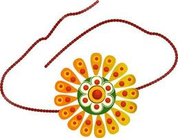 Colourful floral design rakhi. vector