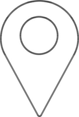 Flat style map pointer icon.