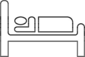 Illustration of a bed icon. vector