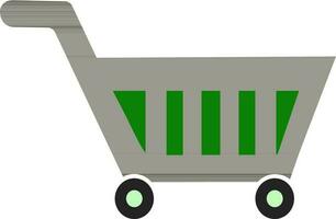 Flat style blank trolley icon. vector