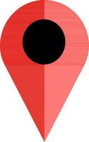 Red and black map pointer. vector