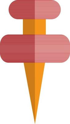 Push pin made by red and yellow color.