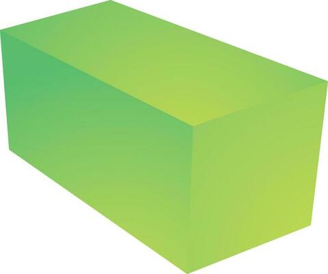 Illustrtion of a brick in green color.
