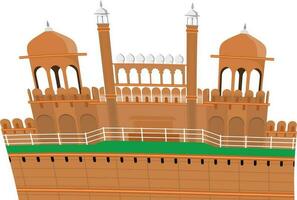 Illustration of red fort for happy Independence day. vector