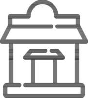 Line Art Illustration of Shop Icon. vector