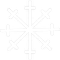 Line Art Illustration of Snowflake Icon. vector