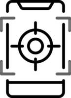 Capturing or Shooting Range In Smartphone Icon. vector