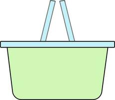Illustration of Basket Icon In Flat Style. vector
