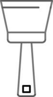 Flat Style Spatula Icon in Black Outline. vector