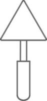 Flat Style Cake Server Icon in Black Line Art. vector