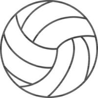 Isolated Volleyball Icon in Black Outline. vector