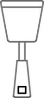 Isolated Solid Turner Spatula Icon in Line Art. vector