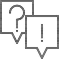 FAQ Icon Or Symbol In Line Art. vector