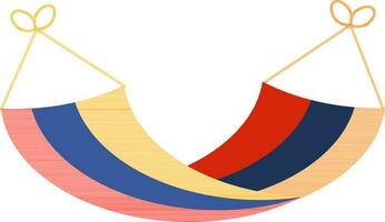 Colorful hammock icon in flat style. vector