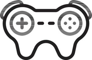 Flat style gamepad icon in line art. vector