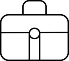 Line Art Illustration of Briefcase icon. vector