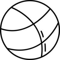 Line Art Ball Icon in Flat Style. vector