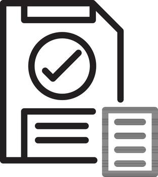 Check floppy disk file icon in line art. vector