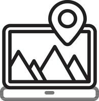 Gps, laptop gps, location, navigation, web navigation icon vector