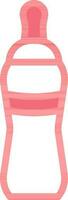 Feeding Bottle Icon In Red And White Color. vector