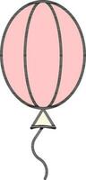 Balloon Icon In Pink Color. vector