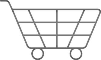 Illustration of Shopping Cart Icon In Flat Style. vector