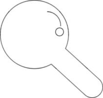 Magnifying Glass Icon In Thin Line Art. vector