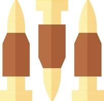 Brown And Yellow Color Bullets Icon In Flat Style. vector