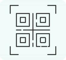 QR Code Icon In Blue Color. vector