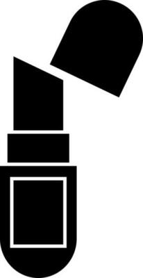 Lipstick icon or symbol in flat style.
