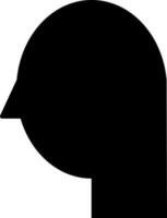 Thinking icon or symbol in black color. vector