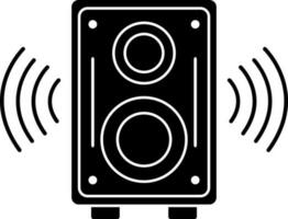 Black and White speaker icon in flat style. vector