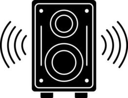 Black and White speaker icon in flat style. vector