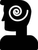 Flat style meditation icon in Black and White color. vector