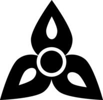 Flat style chakra icon in Black and White color. vector